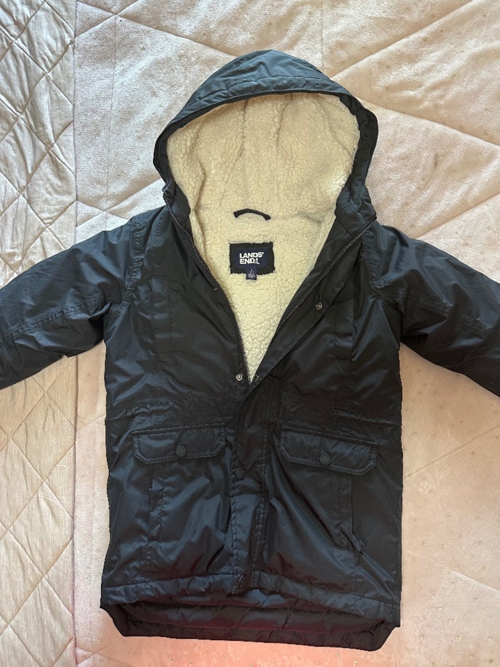 Lands’ End Kids Expedition Waterproof Down Winter Parka L 10-12